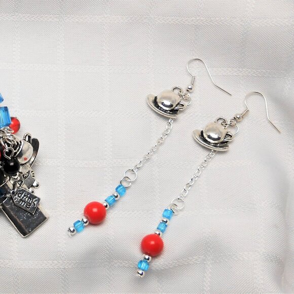Alice in Wonderland Three-strand bracelets and earrings - No. 3 - handmade - - Picture 2 of 2